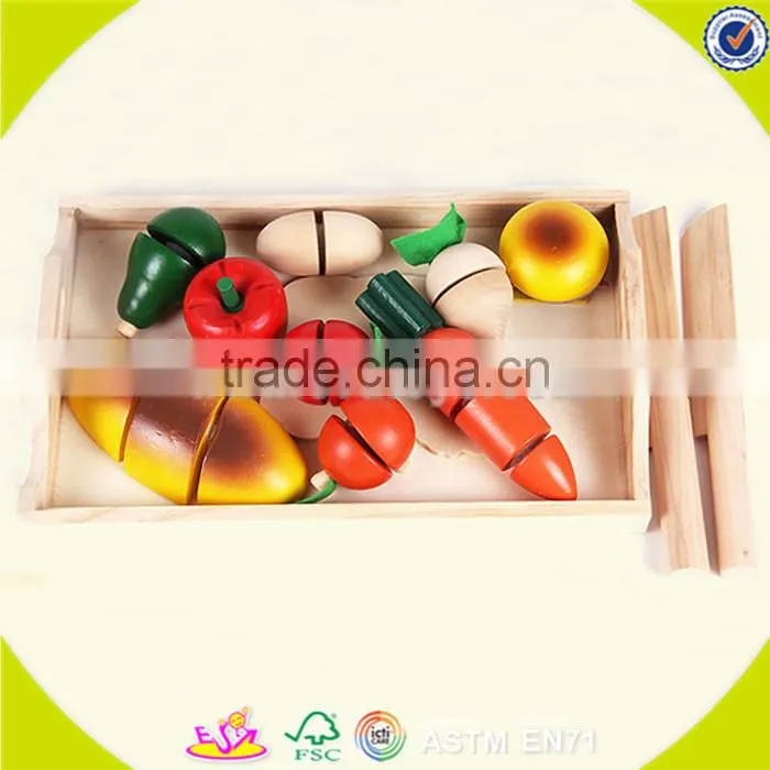 wholesale kids wooden toy vegetables new design baby wooden toy vegetables cheap wooden toy vegetables W10B089