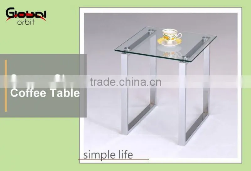 Modern Nesting Table Living Room Square Tea Table Tempered Glass Table