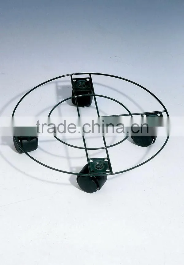 4 wheels round flowerpot rack plant stand