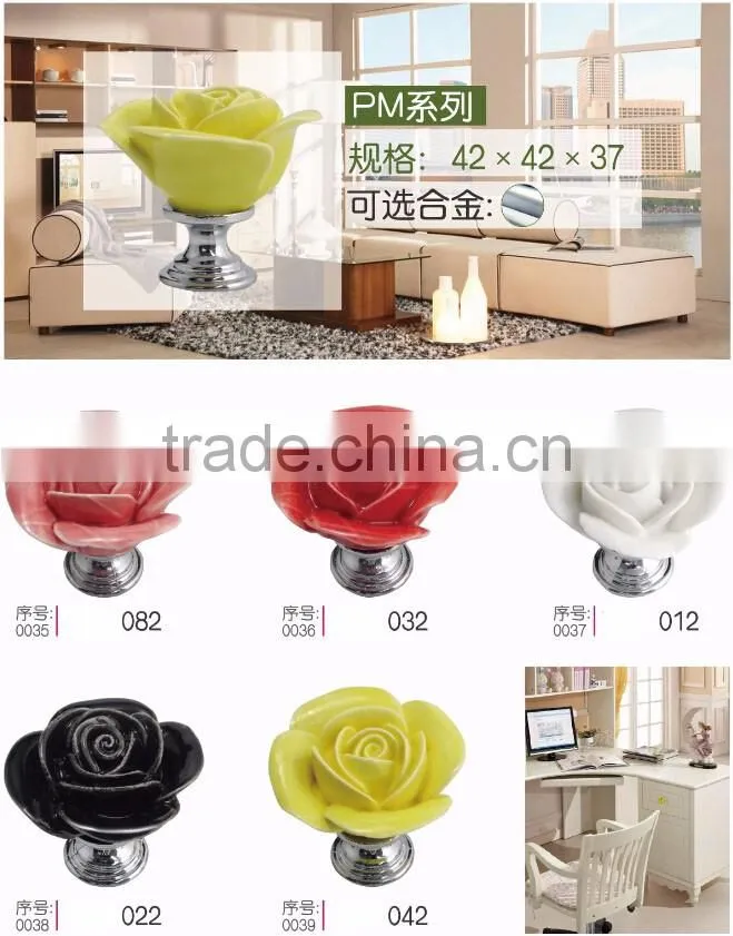 High quality Marble material door knobs Ceramic door handle knobs
