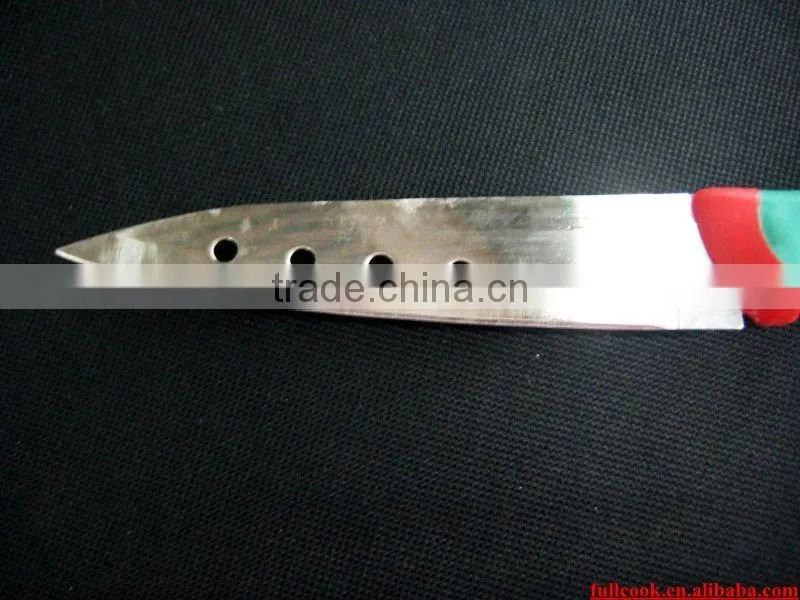 Kitchen essential multifunctional knife w/colorful rubber handle