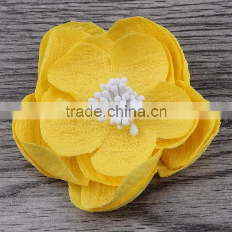 mini fabric flower clip for kids hair accessories