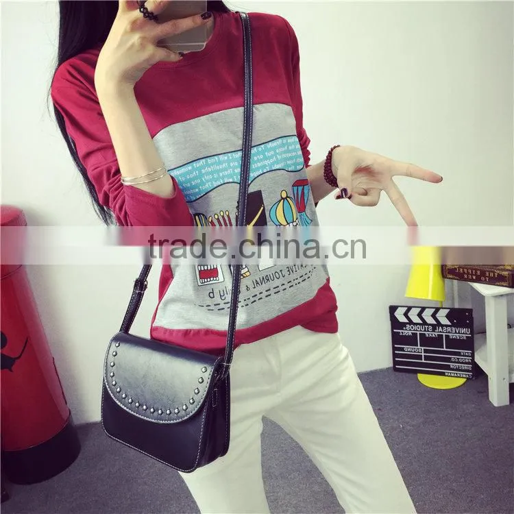 OEM china wholesale lady tops brand fashion t-shirt for women
