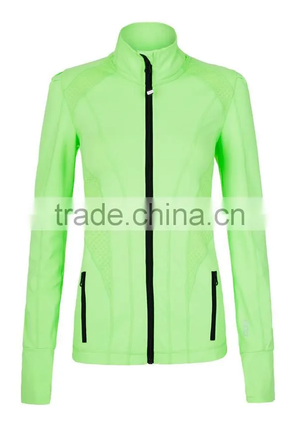 OEM custom green lycra suit active body suit sport wear for women 2016