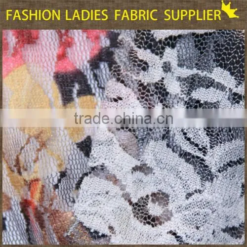 high quality velvet fabric wedding dress trimming lace fabric