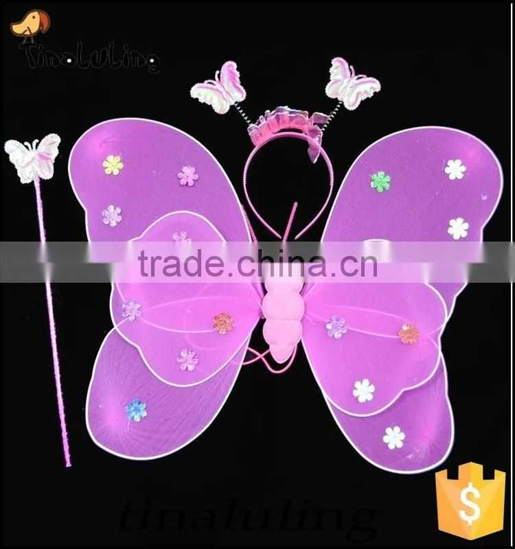 new products girls fairy wings butterfly shape cheap wings 3pc a set party supplies