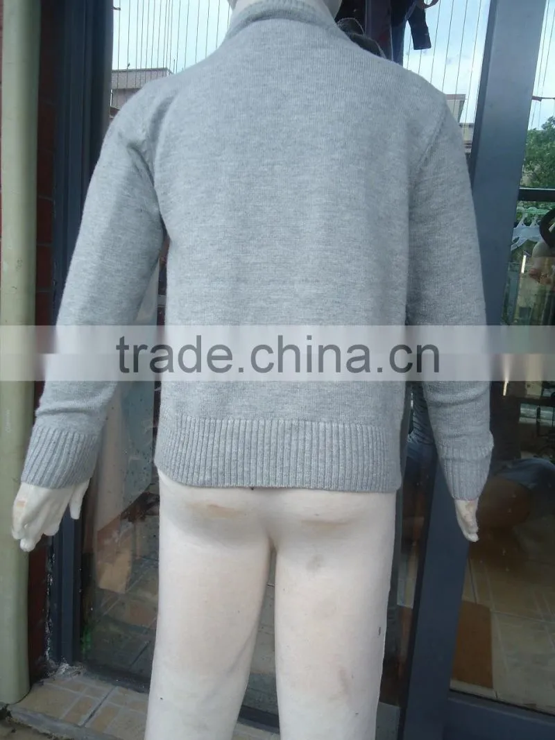 custom children kids heather grey v-neck button up plain knit cardigan