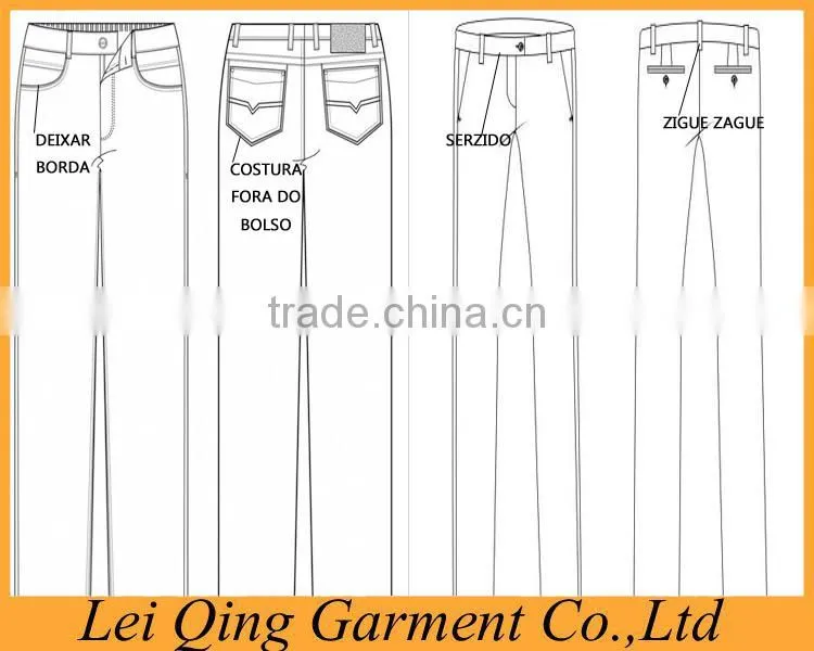 Stylish jeans blue men's funky pants