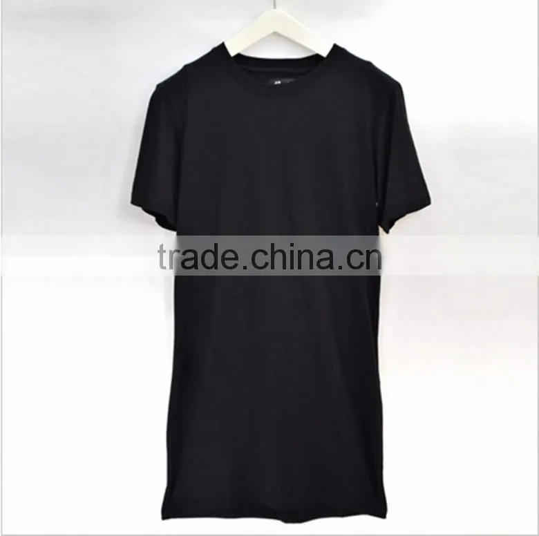 New Fashion 100% Cotton Hip Hop Men's Longline T SHIRT Short Sleeve Men T-SHIRT Tall tshirt New Arrival Mens TOP TEE SHIRTS