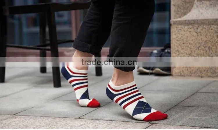 New style different pattern cotton Korean style men wear sport Ankle Invisible Sock compression sock