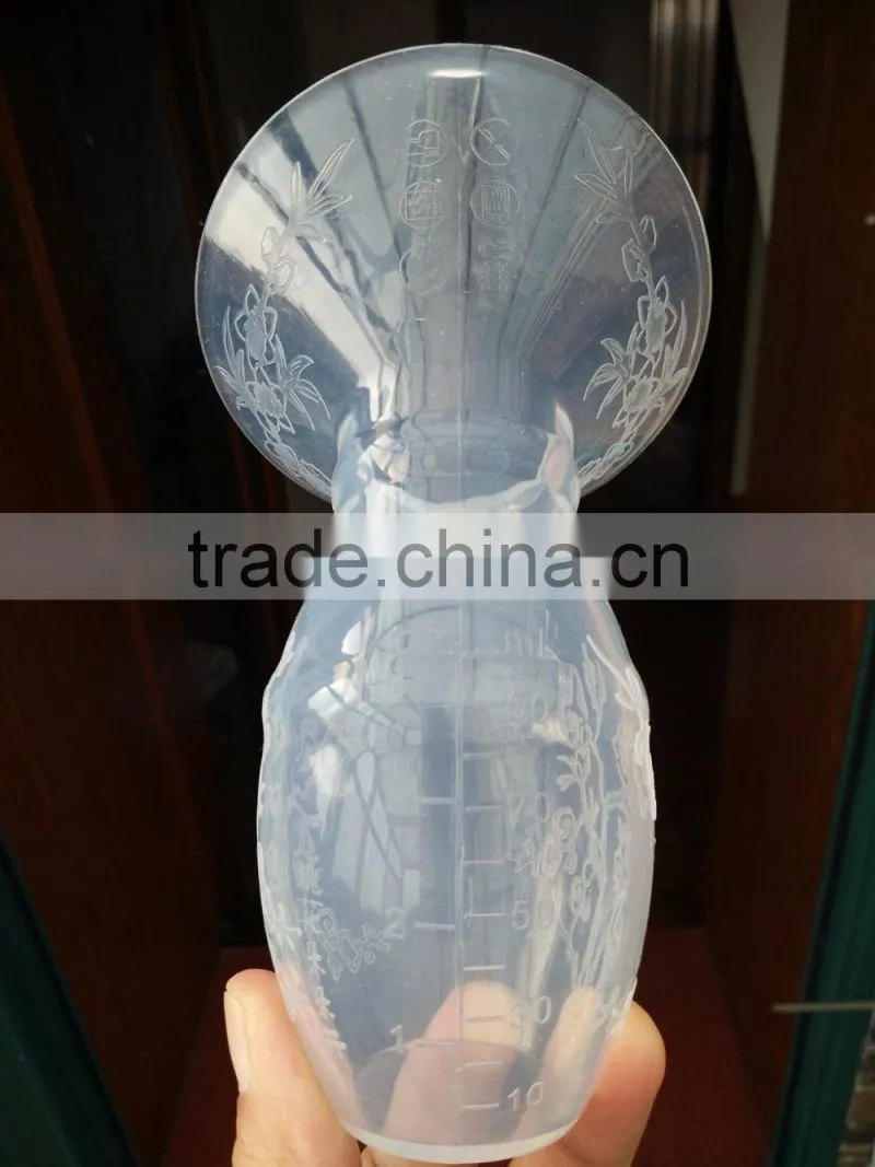 With lid Silicone breast milk pump Food Grade Silicone Breast Pump Simple Humalactor