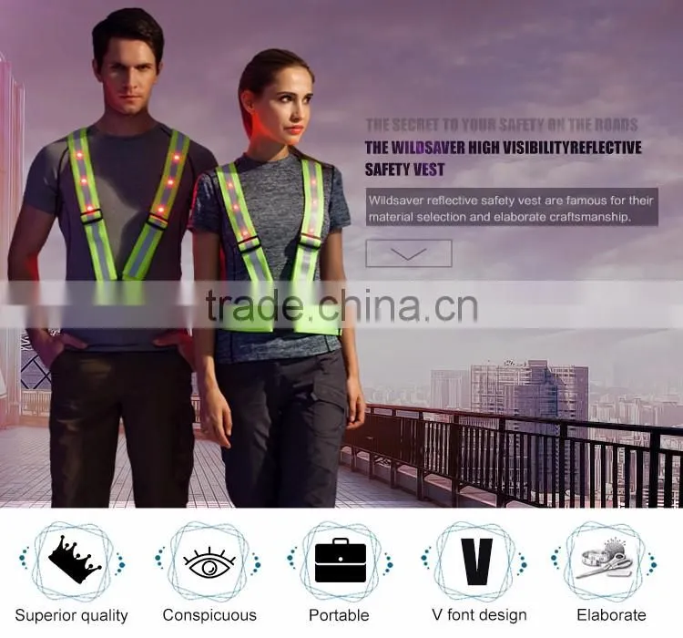 Elastic adjustable running motorcycle reflective airport safety vest