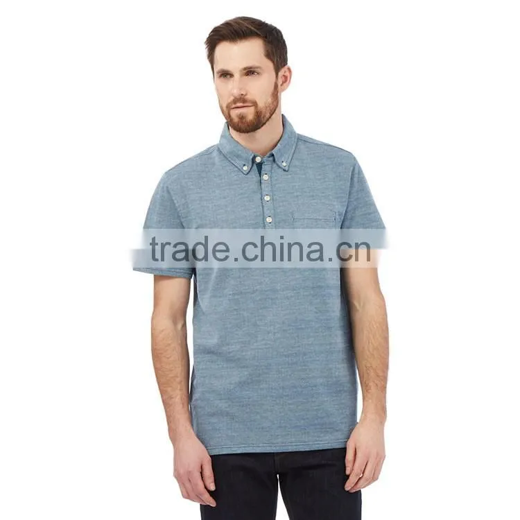 2017 Shandao Autumn Lastest Design Casual 220g 95%Cotton 5%Polyester Short Sleeve Men Customize Clothing