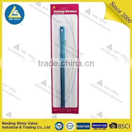 Single headed hook aluminium anodized earring shape crochet hook comes in set
