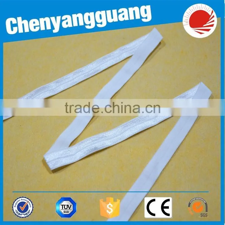 New Design Shining Fold Over Elastic Trim For Hair Ties