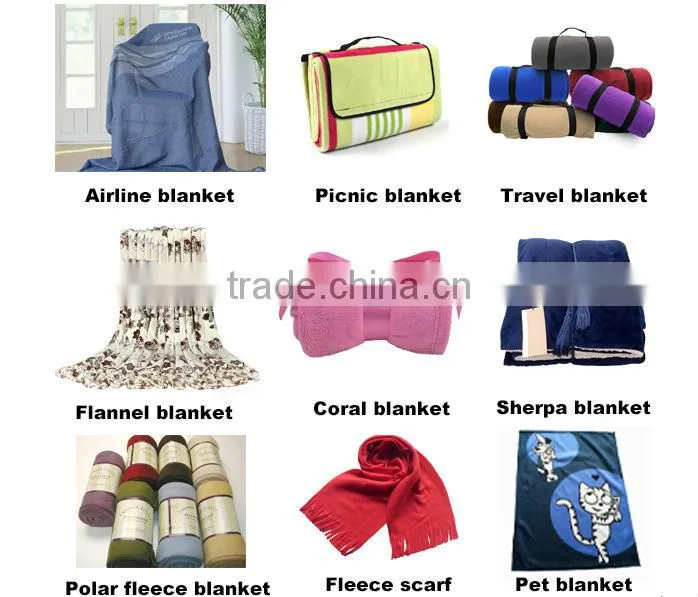 100% polyester flat screen printing Polar fleece tv blanket