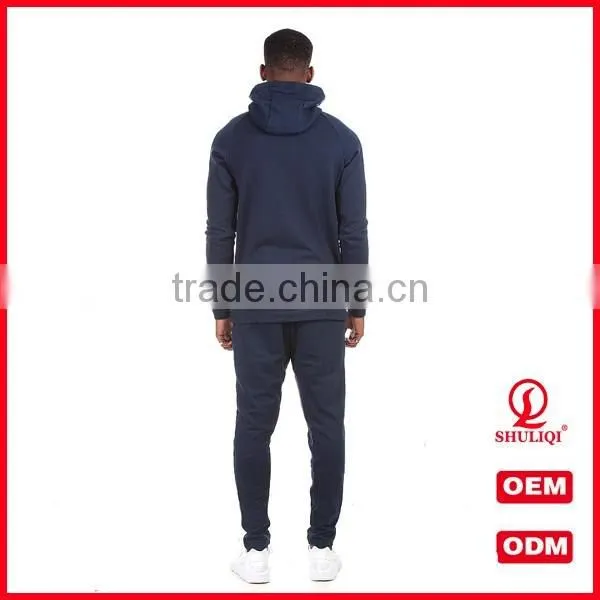 wholesale design your own tracksuit / black color men suit slim fit with factory price H-1908