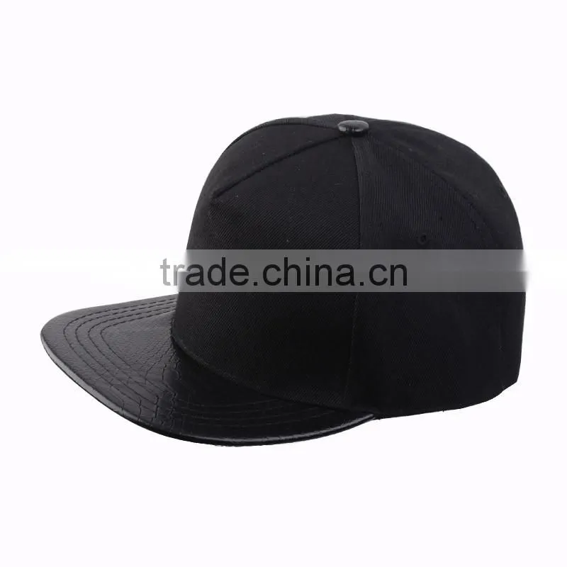custom logo in any color snakeskin brim snapback hat