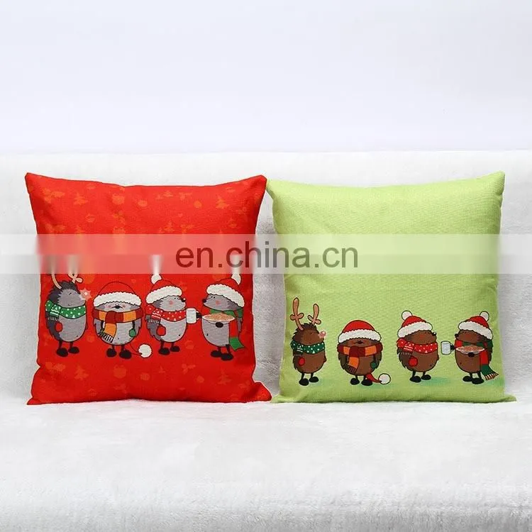 Christmas Small Deer Home Decorative Throw Pillow Cushion Case