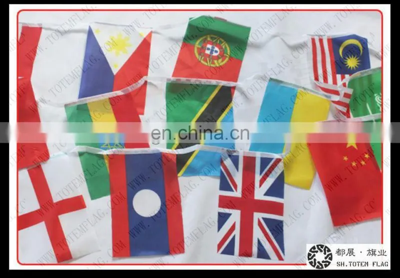 Large Fabric Bunting With Different Countries