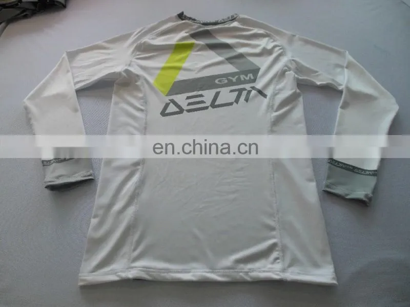 Printed sublimation rash guard Custom logo Rashguard lycra