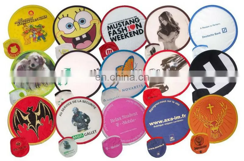 Wholesale customized eco-friendly nylon foldable fabric frisbee