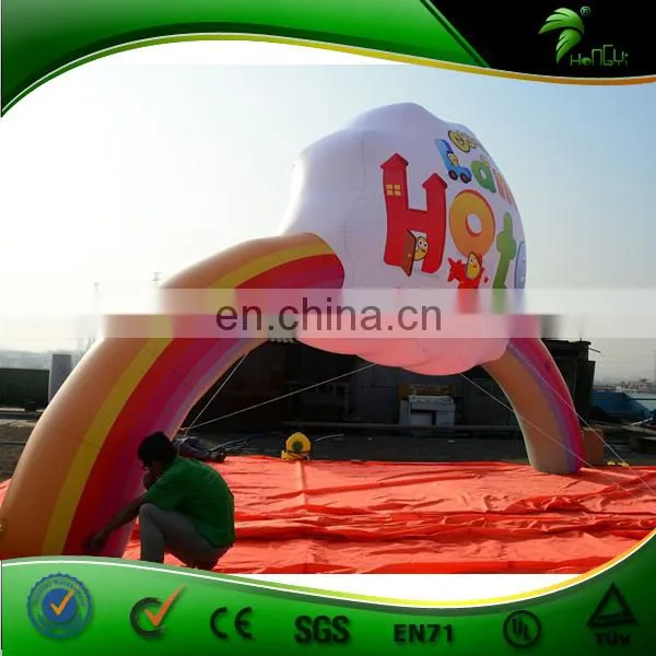 Vinyl Advertising Inflatable Rainbow Arch , Inflatable Entrance Archway for Promotion Event