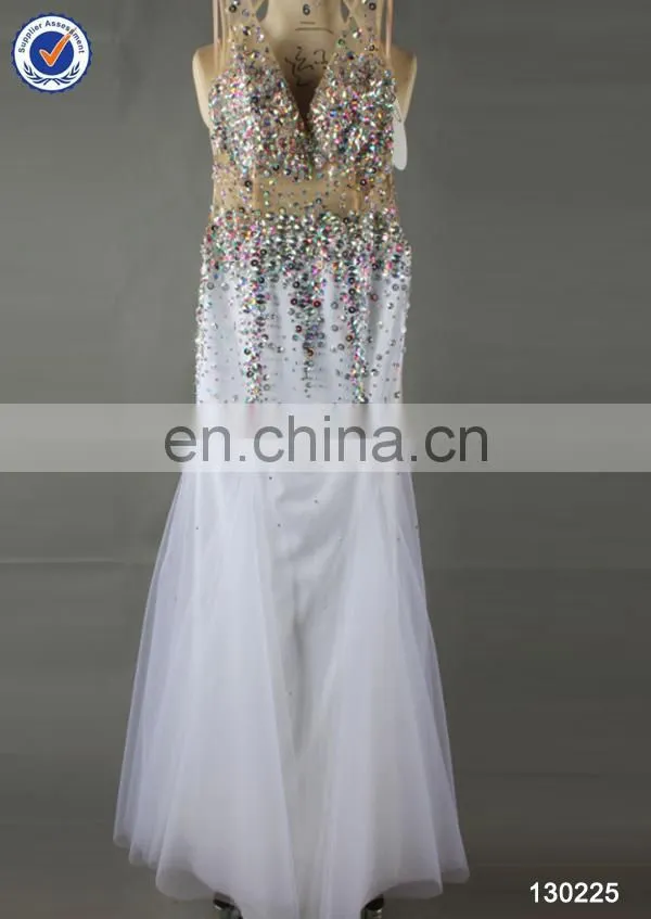 2014 latest sequin mermaid stunning evening dresses for formal occasion