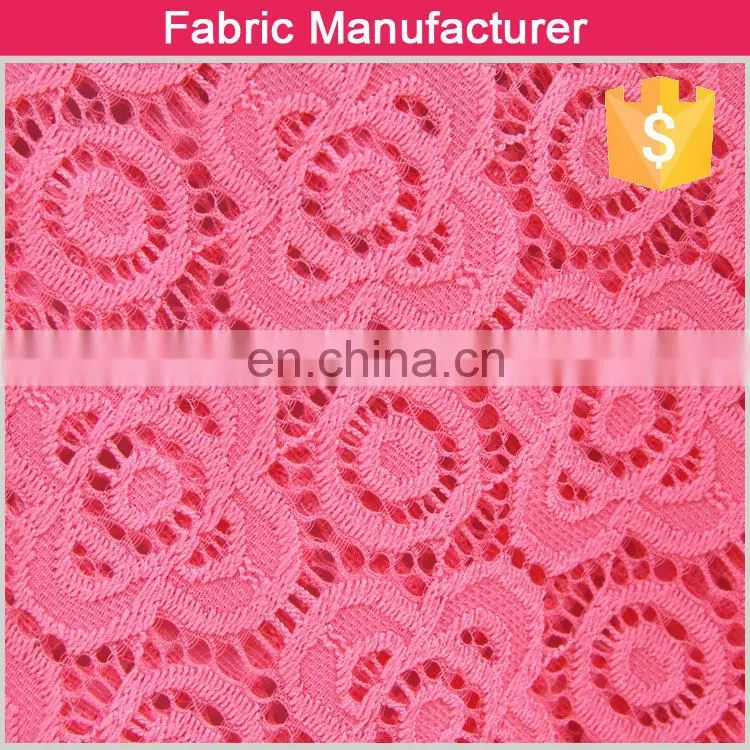 2015 new style CC-L6217 fashion poly/spandex solid lace fabric for girls