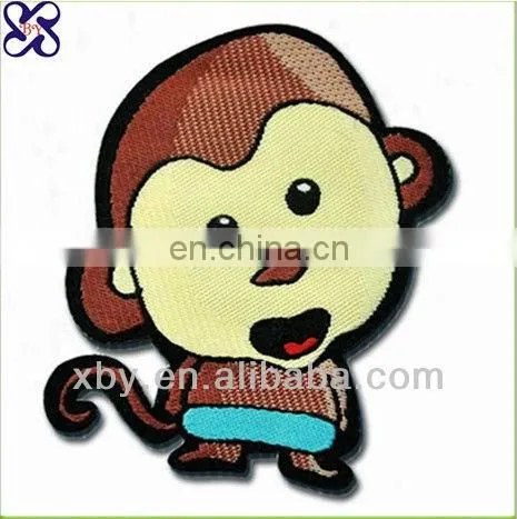 monkey laser cut brand garment label/animal patch/patch label