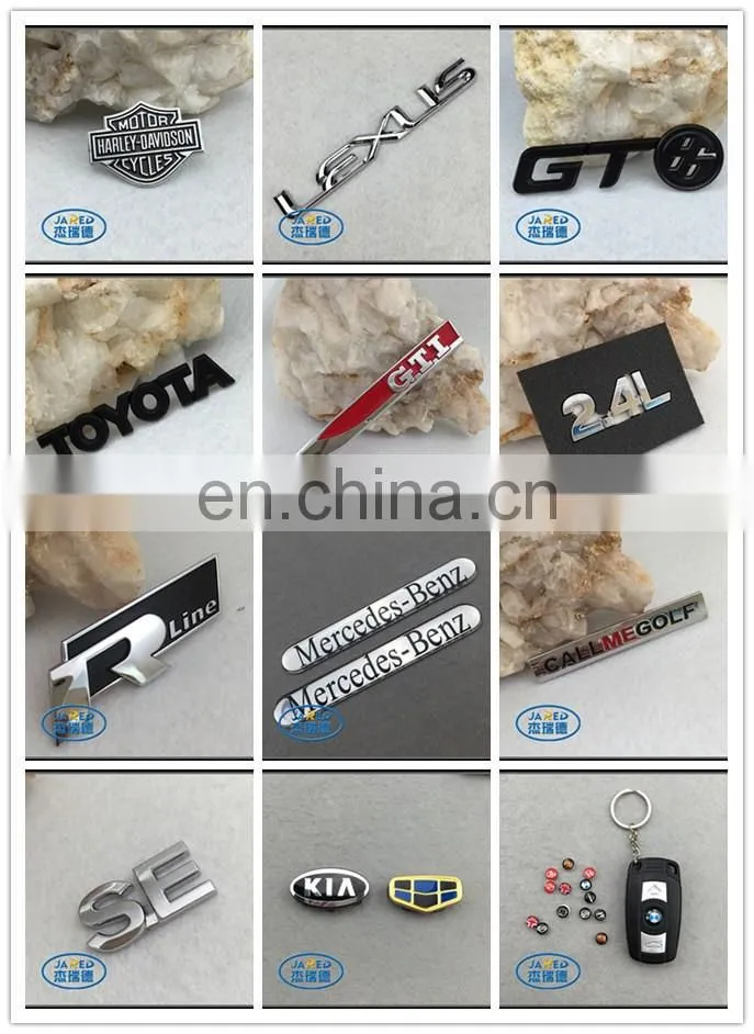 High quality engarved black letter silver metal sticker metal pin badge with your own design