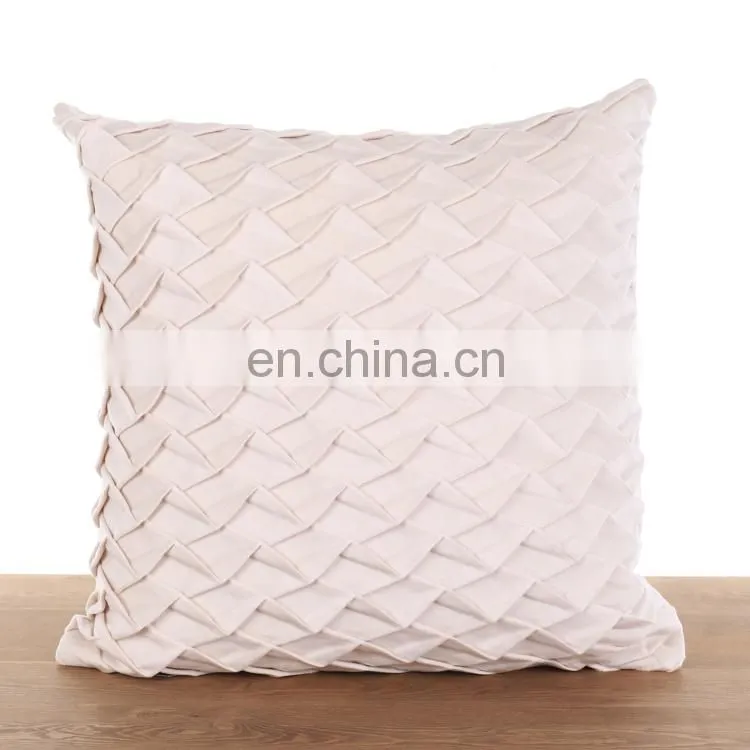 New products pink velvet wrinkle cushion cover/sofa cushion throw for home decor