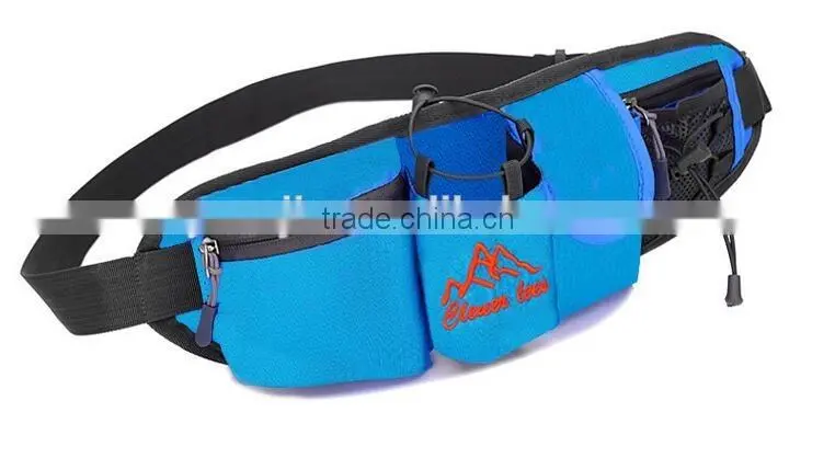 Outdoor Sports Fanny Waist Pack Unisex, Adjustable Strap Travel Sport Running Waist Bag with Water Bottle Storage Mesh Pocket