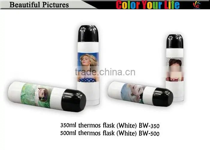 New Coming Blank Silver Color Sublimation Printing Thermos Flask