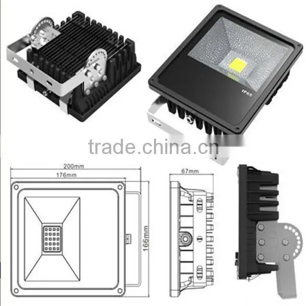 waterproof high lumen housing 20w 30w 50w 70w 100w led flood light