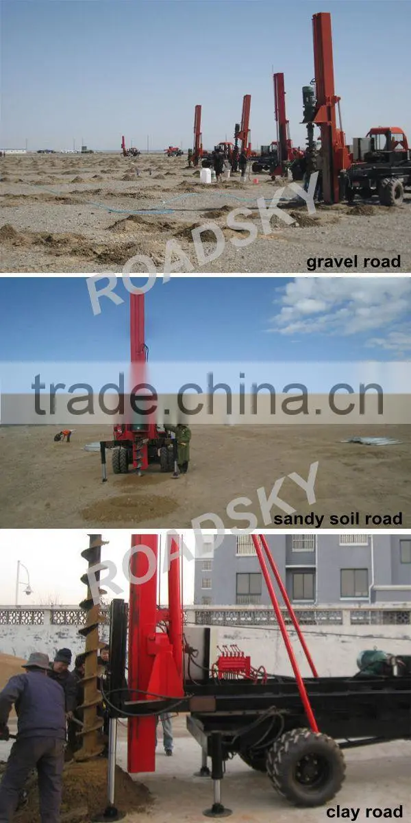 Hydraulic Crawler Auger Drill Rig For Solar Yard