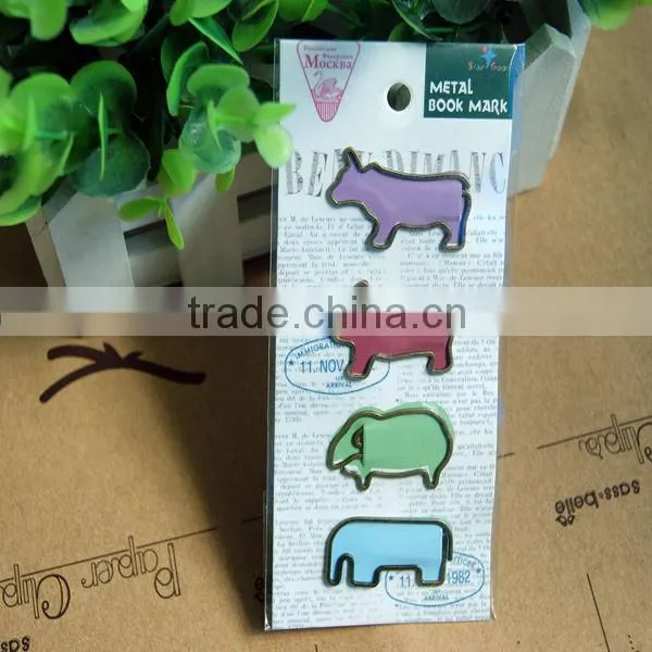 Kind of animal shaped paper clips in printing card and opp bag