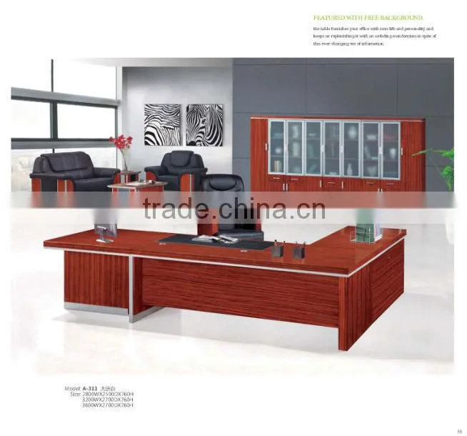 2015# executive office desk office large modern table office furniture A-311