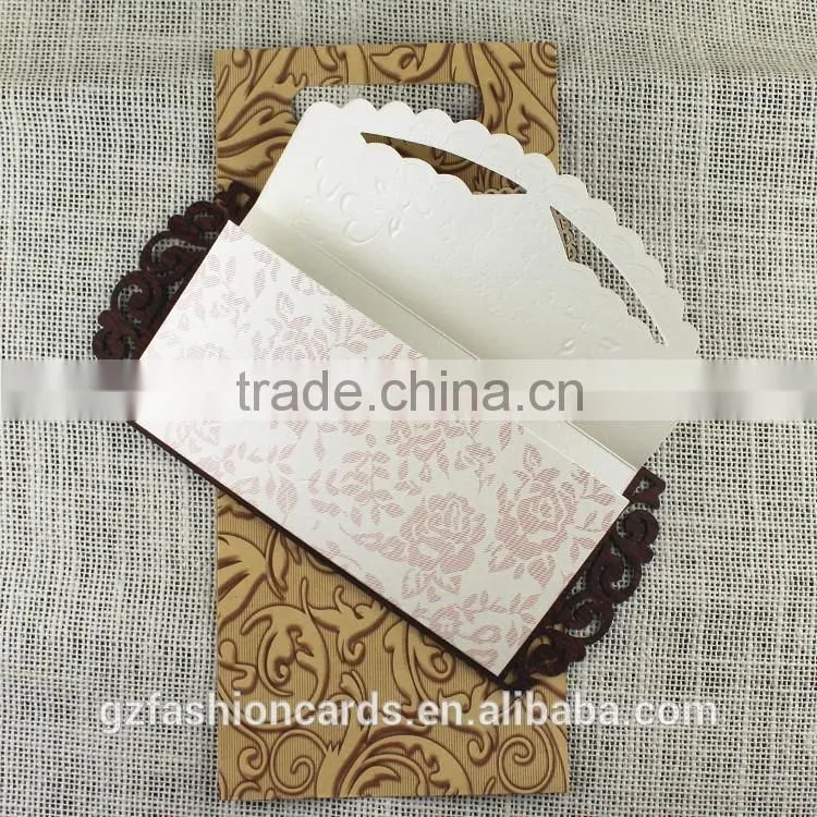 Wooden Laser Cut with Heart High Quality Ideal Products Wedding Cards