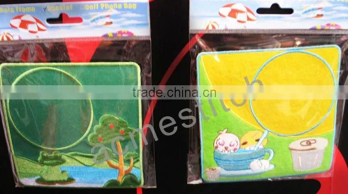 New design Cup pad / 3d embroidered satin cup mat/ lovely cup mat
