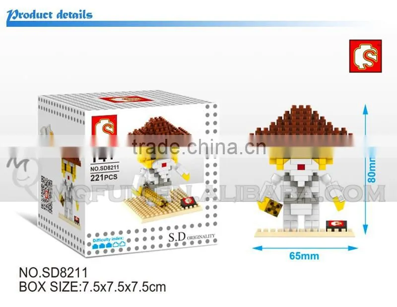 Mini Qute Sembo kawaii 6 styles Marvel avenger ninja Batman plastic building block model educational toy