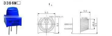 3386 Trimmer potentiometer,single-turn,Glass Glaze,MF,MP,trimming