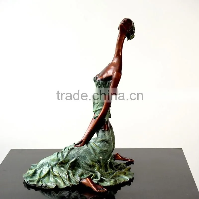 Bronze Statue Of Abstract Figure Women Elaborate Sculpture Small Home Decorative Sculpture