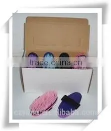 12 pcs horse body brush with display box for show/assorted color
