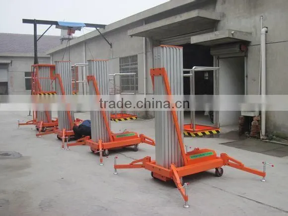 single mast aluminum lift platform/electric manlift/telescopic man lift/window cleanling lift