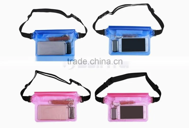 215*150mm Waterproof Big Waist Bag for iphone 6 6plus 5s 5c galaxy note2/3/4 s4 s5 underwater sports bag
