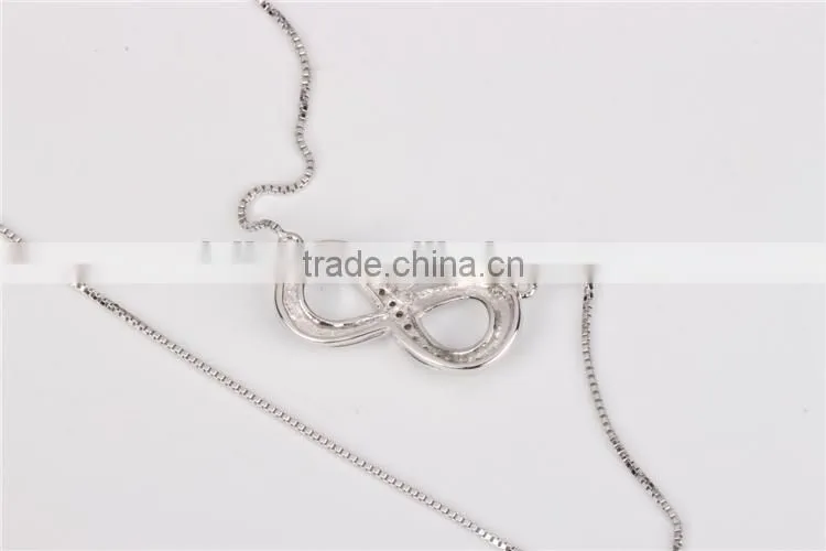 Elegant 925 silver 8 shape pendant chain 2016 factory wholesale