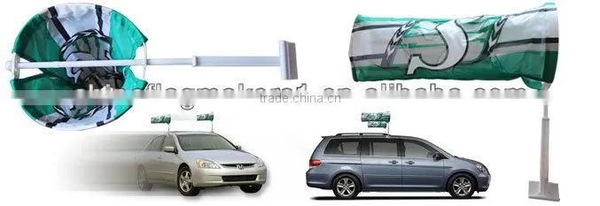 Promotion item custom logo printing car windsock flags