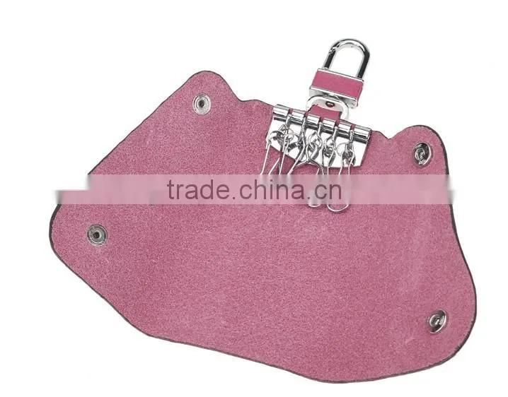 2016 hot sale leather keychains leather key bag leather key holder