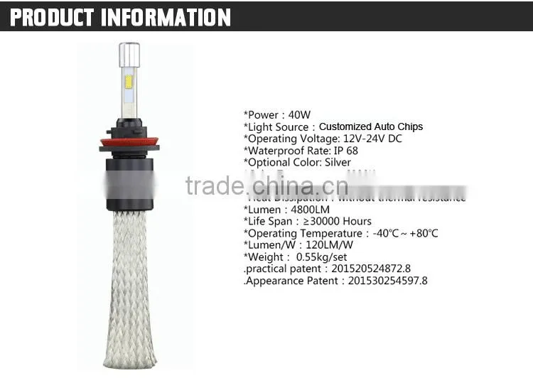 6000k/3000K/4300K Auto LED Headlight Conversion